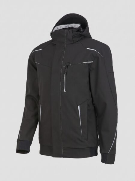 Men's Performance Softshell Work Jacket with Hood
