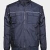 Men's Multi-Pocket Utility Work Jacket with Visibility Detailing