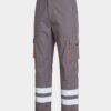 Men's Two-Tone Cargo Work Pants with Visibility Bands