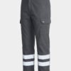 Men's Industrial Cargo Work Pants with Reflective Bands