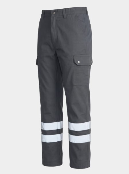 Men's Industrial Cargo Work Pants with Reflective Bands