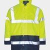 Men's Two-Tone Hooded Safety Work Jacket