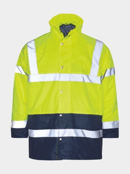 Men's Two-Tone Hooded Safety Work Jacket