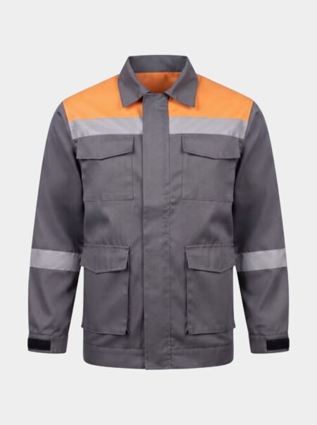 Men's Two-Tone Work Jacket with Visibility Bands