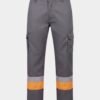 Men's Cargo Work Pants with High-Visibility Bands