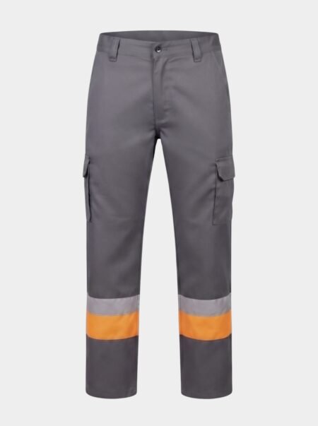 Men's Cargo Work Pants with High-Visibility Bands