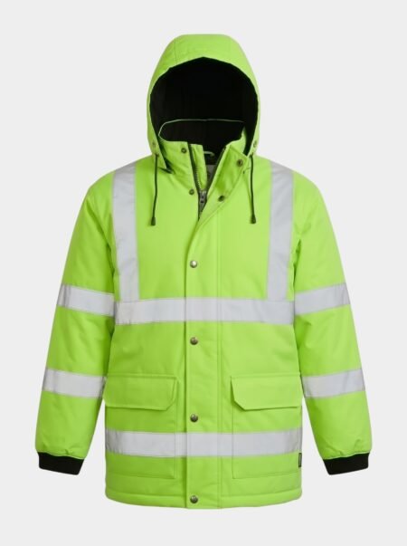 Men's Fluorescent Hooded Work Jacket