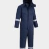 Men's Industrial Hooded Work Coveralls with Safety Stripe Accents