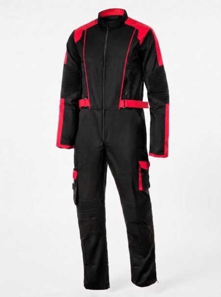 RuggedFlex Work Coverall – Black & Red